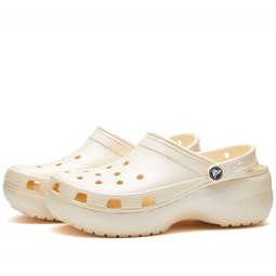 Crocs Classic Platform Shimmer Clog Vanilla