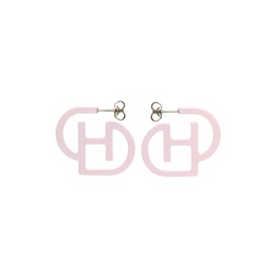 Pink Logo Hoop Earrings 221181F009001