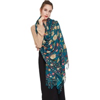 DANA XU 100% Pure Wool Oversize Large Blanket Cashmere Pashmina Soft Dupatta Scarf Shawls And Wraps For Women Evening Dress