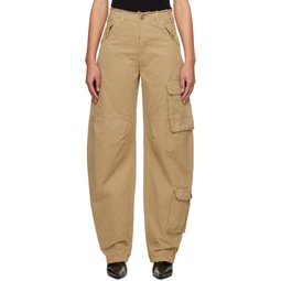 Beige Rosalind Cargo Pants 241589F069002