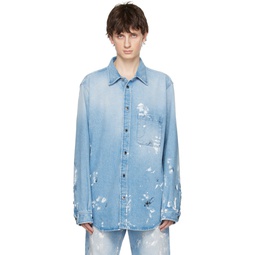 Blue Victor Denim Shirt 231589M177001