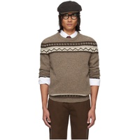 Brown Jacquard Sweater 241289M201000