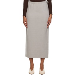 Taupe The Tie Tube Maxi Skirt 231898F093001