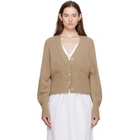 Beige The Cropped Cardigan 241898F095000