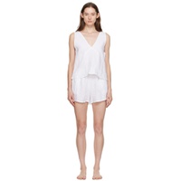 White The Two Tie Tank Top   Shorts Set 241898F079006