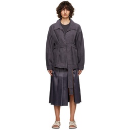 Blue Belted Robe 231898F077005