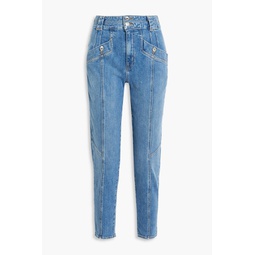 Alexa cropped high-rise tapered jeans