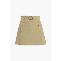 Hester skirt-effect cotton-blend twill shorts