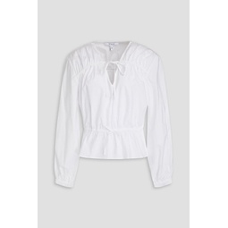 Breanna cotton-blend poplin blouse