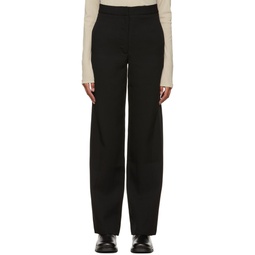 Black Twisted Inseams Trousers 222243F093001