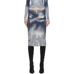 Blue   Gray M Ilan Midi Skirt 241001F092003