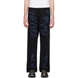 Blue   Black Distressed Jeans 241001M186025