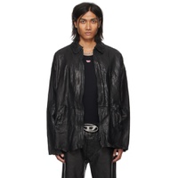 Black L Mart A Leather Jacket 241001M181002