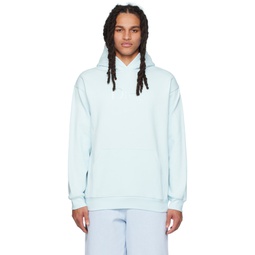 Blue Embroidered Hoodie 232841M202004