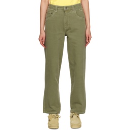 Green Classic Relaxed Jeans 241841F069002