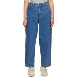 Blue Classic Baggy Jeans 241841F069001
