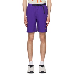 Purple Belted Shorts 231841M193003
