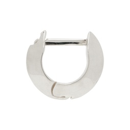Silver Small Triangle Profile Single Hoop Earring 241417M144002