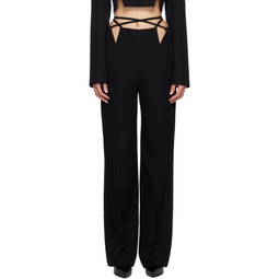 Black V Wire Trousers 231417F087015