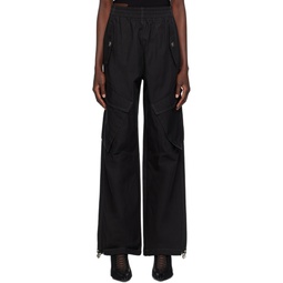 Black Snap Trousers 232417F087006