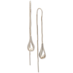 Gold-Tone Open Teardrop Threader Earrings