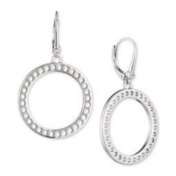 Perforated Open Circle Drop Earrings