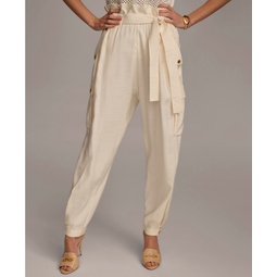 Womens Belted Cargo Pants
