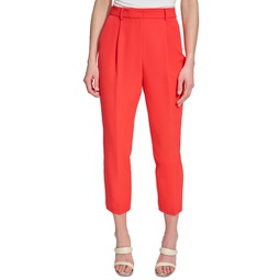 Petite Pleated Ankle Pants