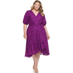 DKNY Plus Size Slit Balloon Sleeve Dress