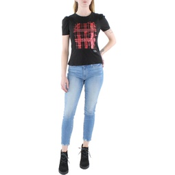 womens graphic ruched t-shirt