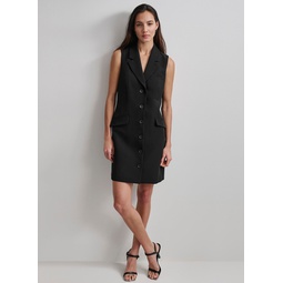 TWILL BUTTON BLAZER DRESS