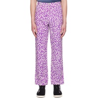 Purple   White Shes Electric Trousers 231062M191003