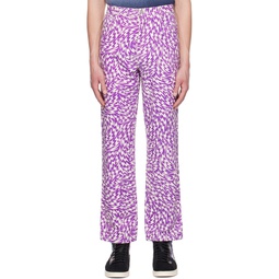 Purple   White Shes Electric Trousers 231062M191003