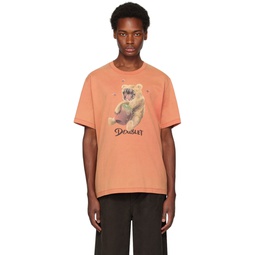 Orange Violent Stuff Bear T Shirt 232038M213000