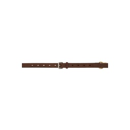 Brown   Pink Leather Handle Belt 241038M131000