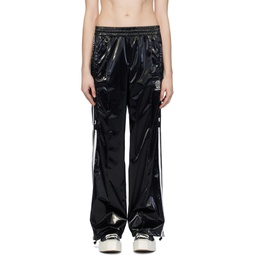 Black Embroidered Track Pants 241038F086005