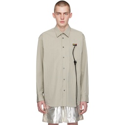 Taupe RCA Cable Shirt 241038M192004
