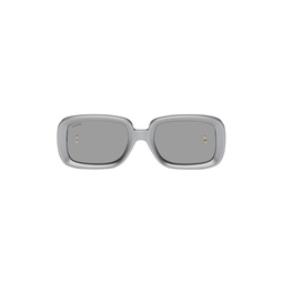 Silver Rectangular Sunglasses 231038M134004
