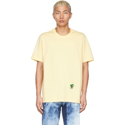 Yellow Vegetable Dyed Lettuce T Shirt 221038M213003