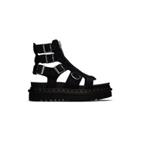 Black Olson Nubuck Gladiator Zip Sandals 241399F124005