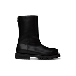 SSENSE Exclusive Black Shearling Boots 222520M223000