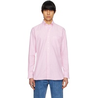 Pink   White Ticking Stripe Shirt 241488M192000