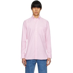 Pink   White Ticking Stripe Shirt 241488M192000