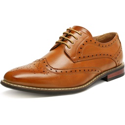 Bruno Moda Italy Mens Prince Classic Modern Formal Oxford Wingtip Lace Up Dress Shoes