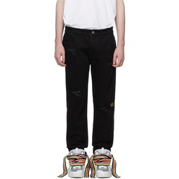 SSENSE Exclusive Black Tapered Jeans 221454M186000