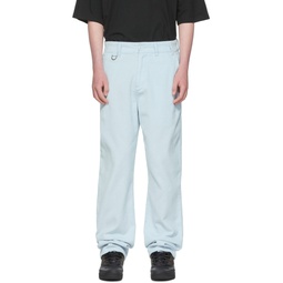 SSENSE Exclusive Blue Cotton Trousers 221454M191002