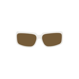 White Linda Farrow Edition Square Sunglasses 231358F005007