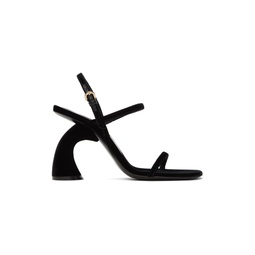 Black Slingback Heeled Sandals 241358F125009