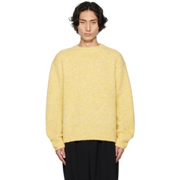 Yellow Crewneck Sweater 232358M201004