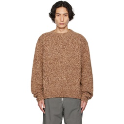 Brown Crewneck Sweater 232358M201002
